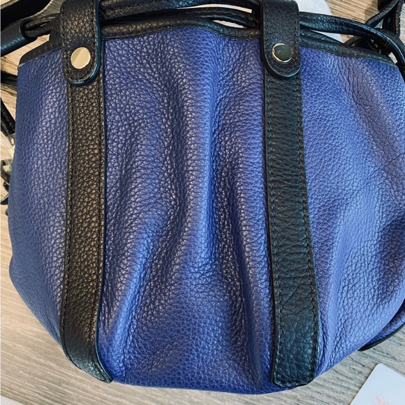 NWT See by Chloe Electric blue and black Crossbody shoulder leather bag tassels - Picture 7 of 14